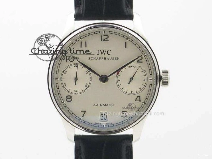 MIROTIME 0316 ZeroBulk Portuguese Real PR IW500715 SS AZF 1:1 Best Edition White Blue Dial on Blue Leather Strap A 7034